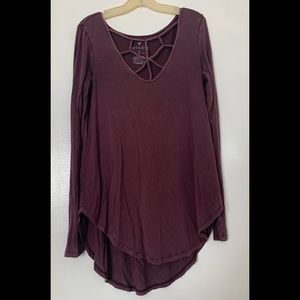 American Eagle washed purple top